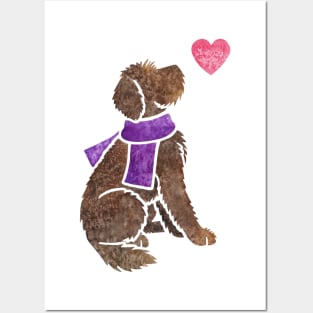 Watercolour Labradoodle Posters and Art